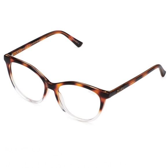 QUAY All Nighter Blue Light Glasses Tortoise Clear Frame Bluelight Blocking Lens - Picture 3 of 6